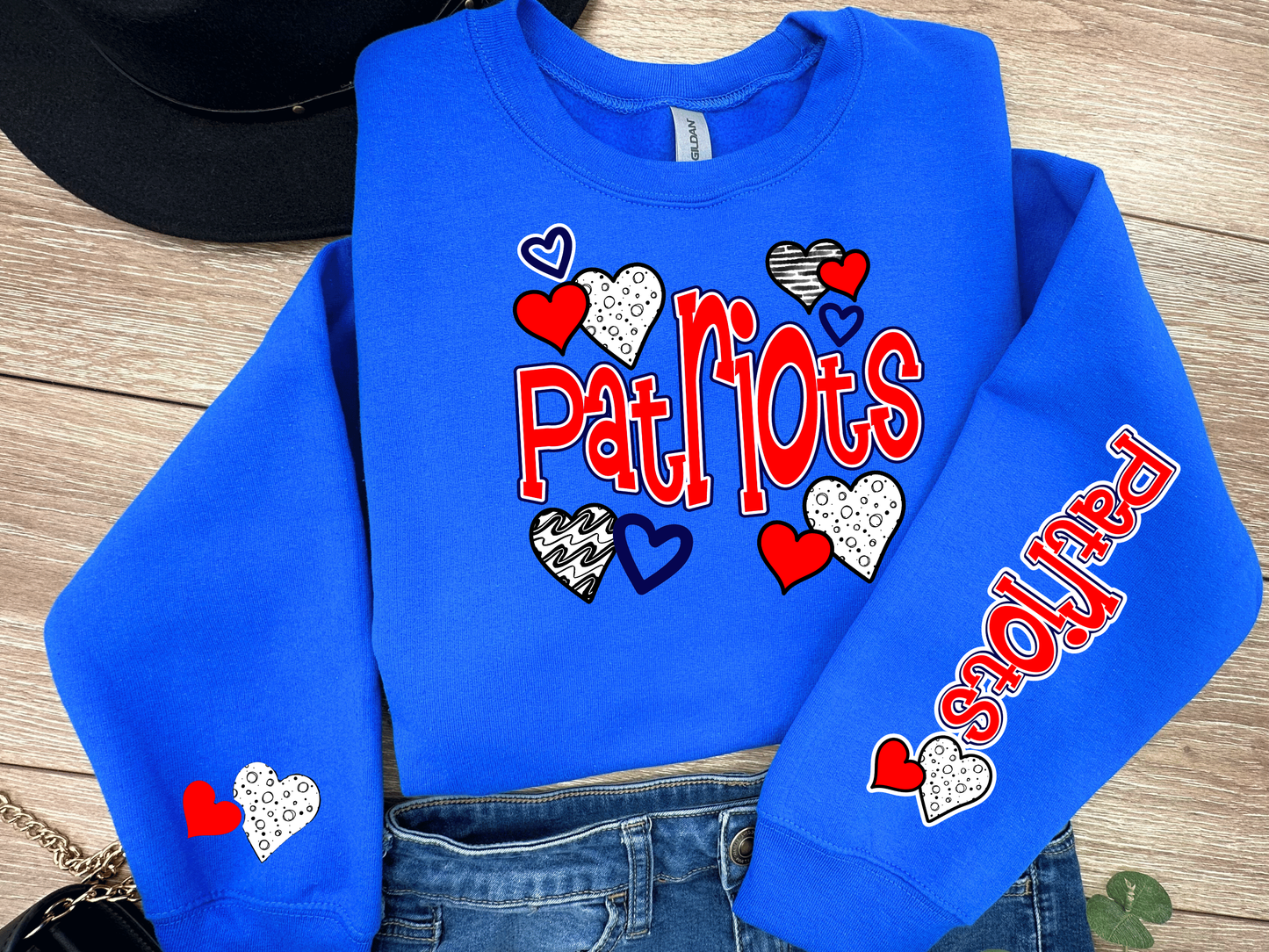 Royal Blue Patriot Sweatshirt with Sleeve