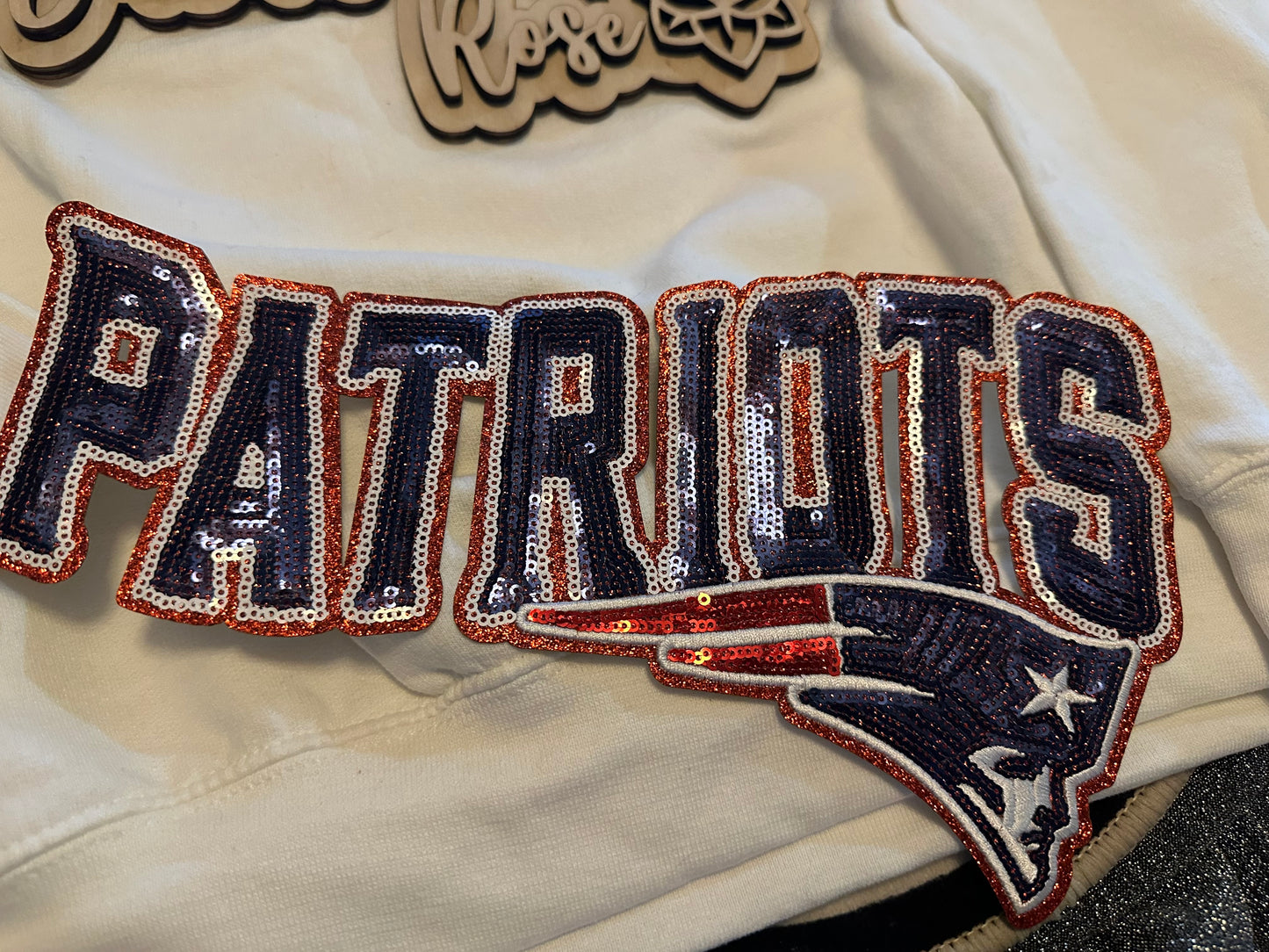 Patriots patch sweatshirts