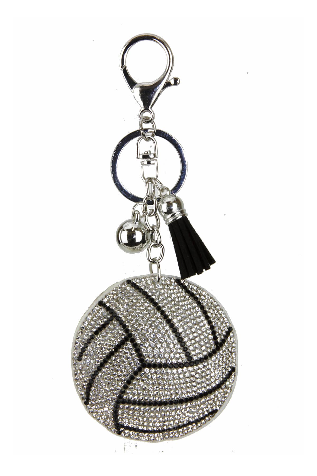 RHINESTONE VOLLEYBALLS KEYCHAIN WITH TASSEL, KC444X 176
