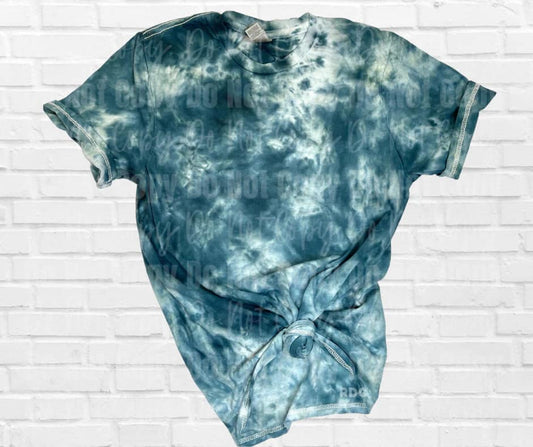 Dark Teal Cream Tie Dye