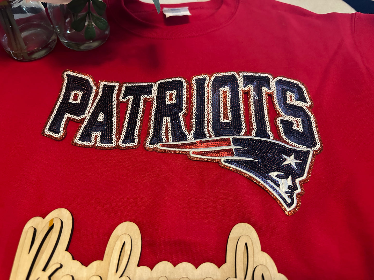 Patriots patch sweatshirts