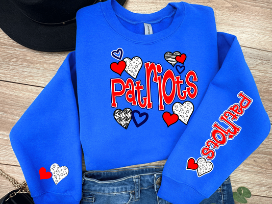 Royal Blue Patriot Sweatshirt with Sleeve